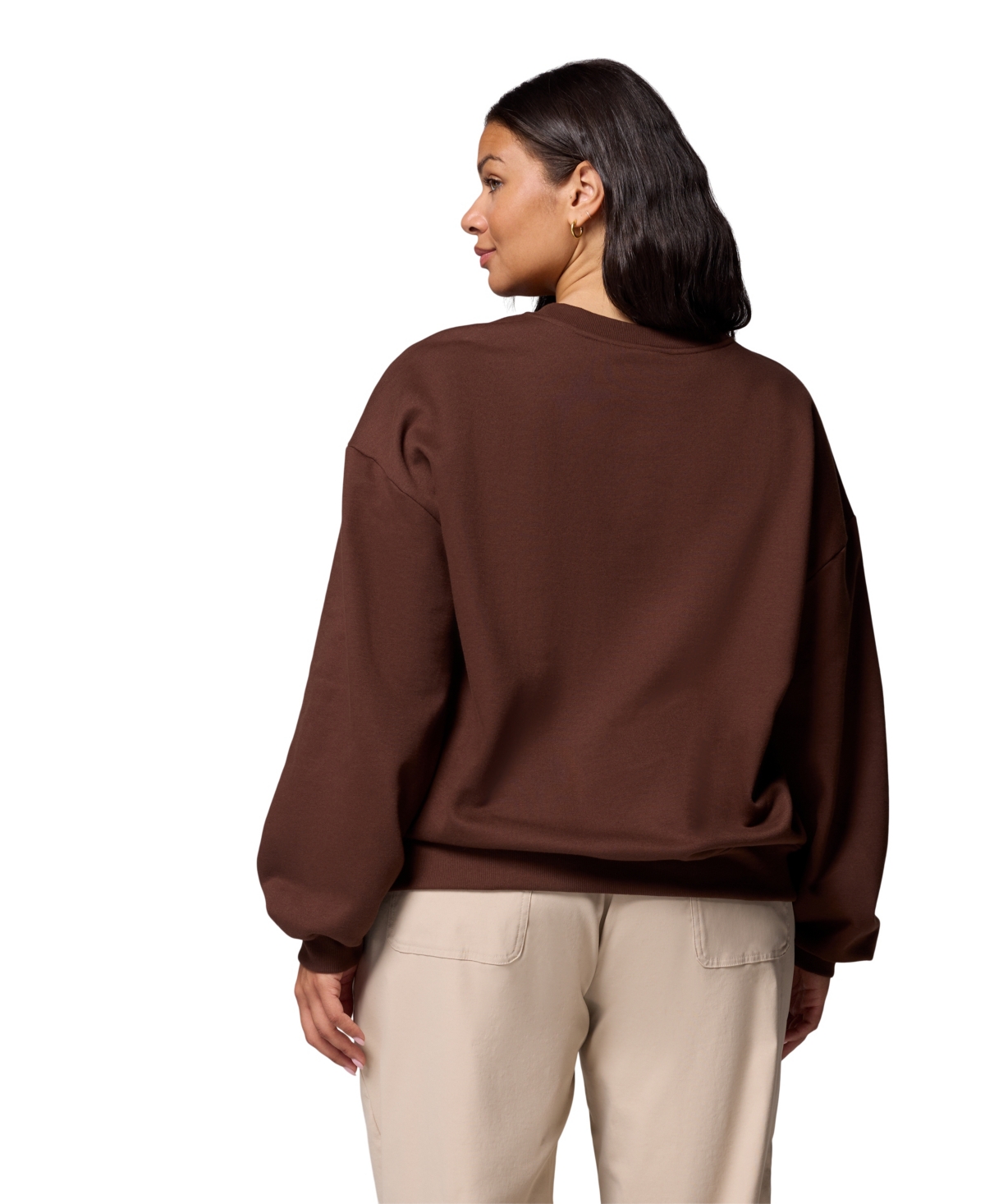 Columbia Plus Size Aldermore Crewneck Sweatshirt In Brown