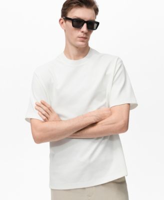 MANGO - Men'sRegular-FitTexturedT-Shirt