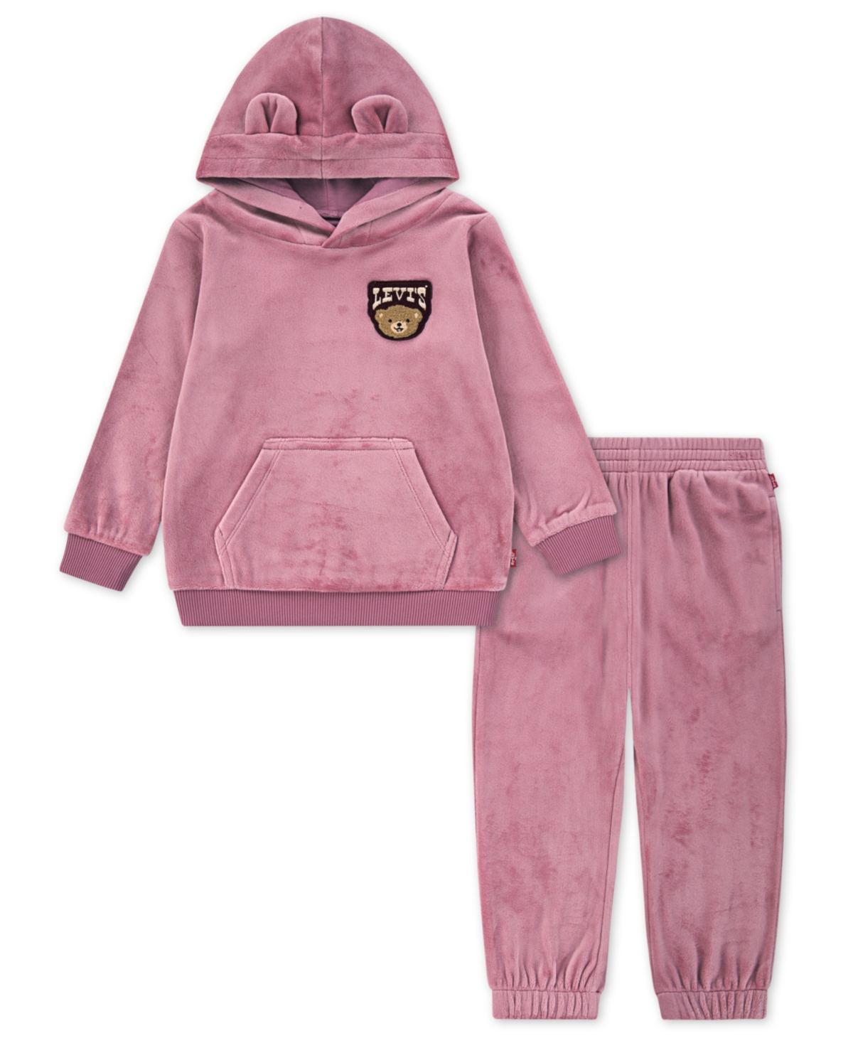 Levi's Baby Boys or Girls 2-Piece Minky Sherpa Hoodie and Jogger Pant Set
