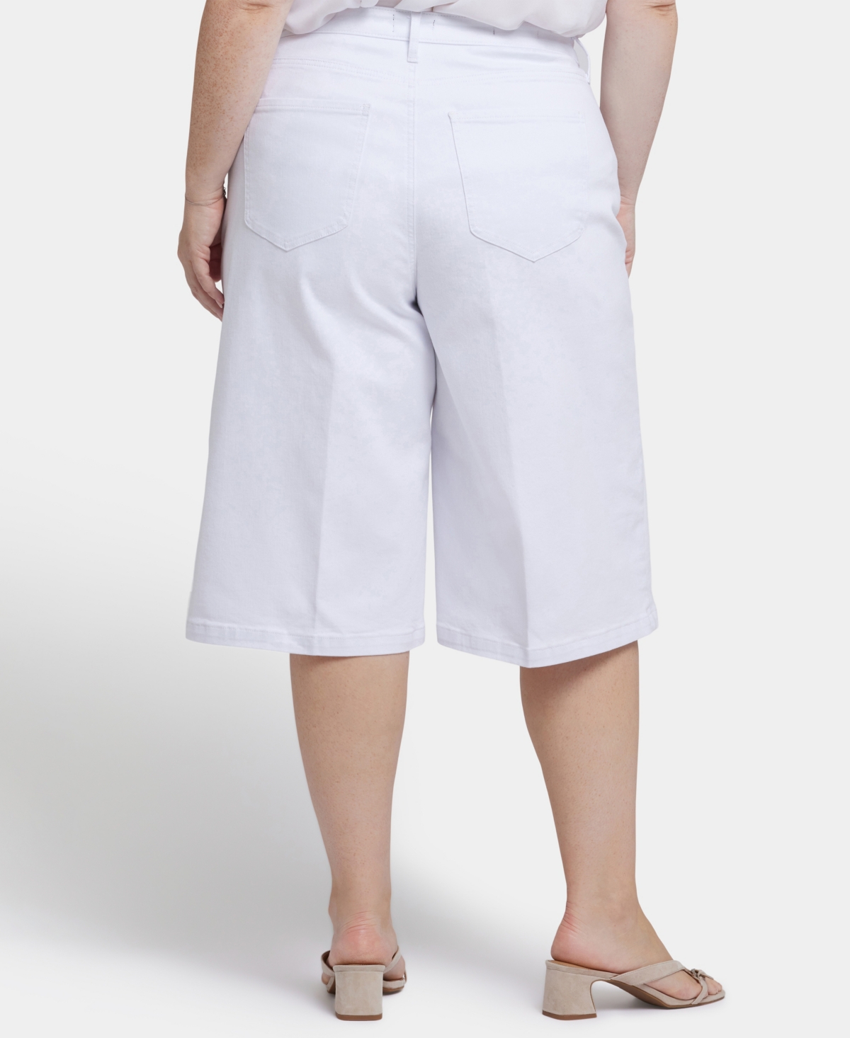 Nydj Plus Size Amelia Culotte Capri Jeans In White