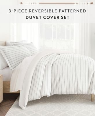 Timeless Pattern Reversible 3-Pc. Duvet Cover Set, Full/Queen