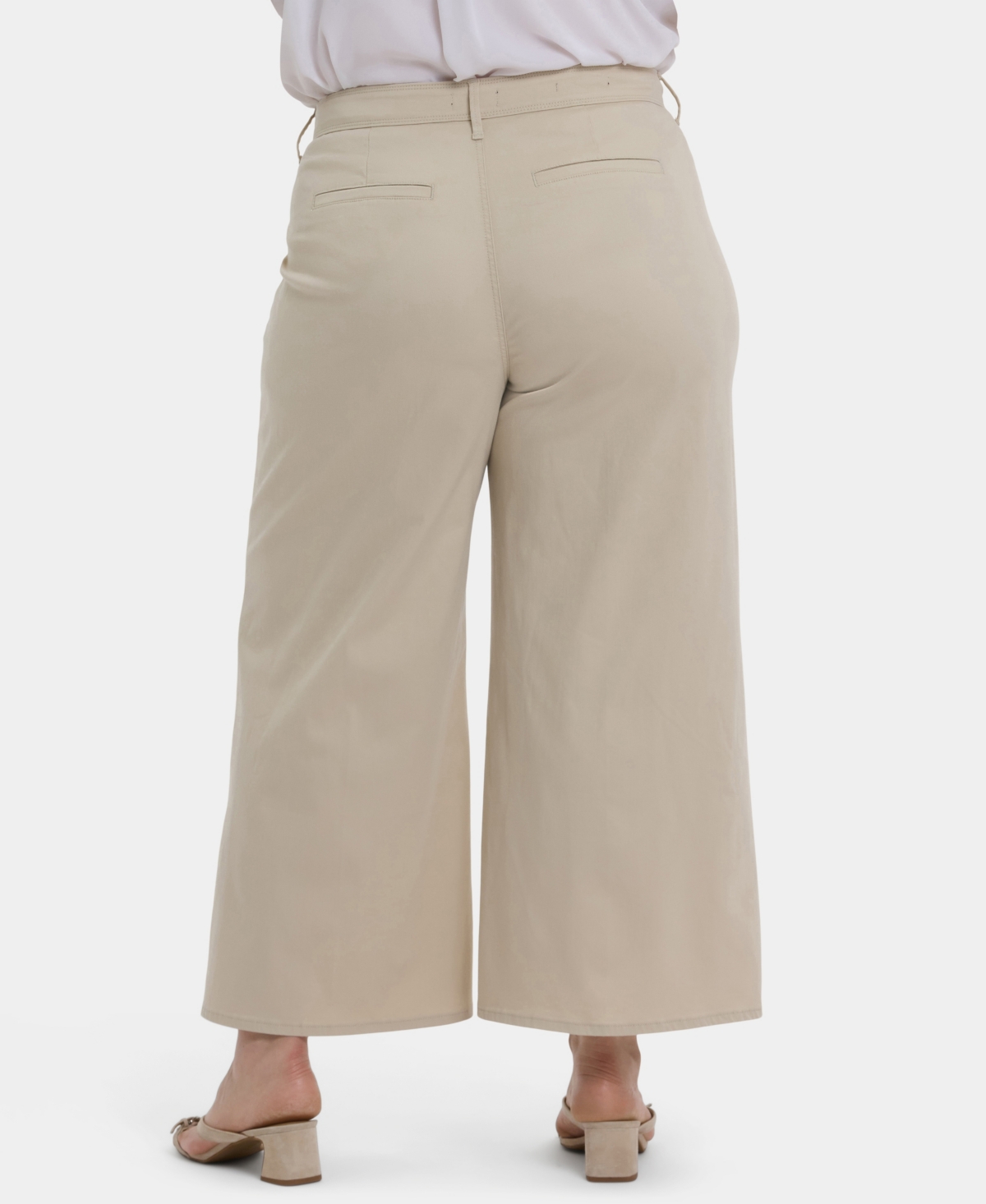 Nydj Mona High Waist Ankle Wide Leg Trouser Jeans In Neutral