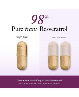 Resveratrol 500 mg, Antioxidant Supplement for Heart and Cellular Health, Supports Healthy Aging, Paleo, Keto, 30 Capsules