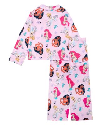 Big Girls' Notch Collar Pajama Set