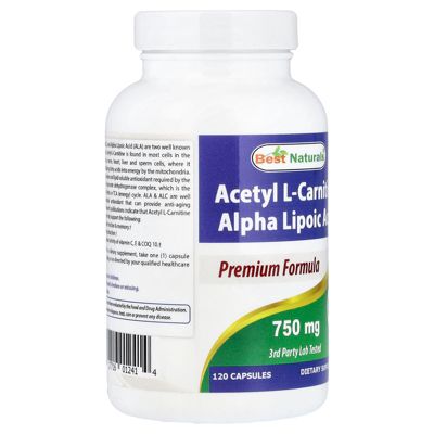 Acetyl L-Carnitine Alpha Lipoic Acid  750 mg  -  120 Capsules
