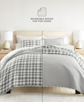 Watercolor Plaid Reversible 2-Pc. Quilt Set, Twin/Twin XL