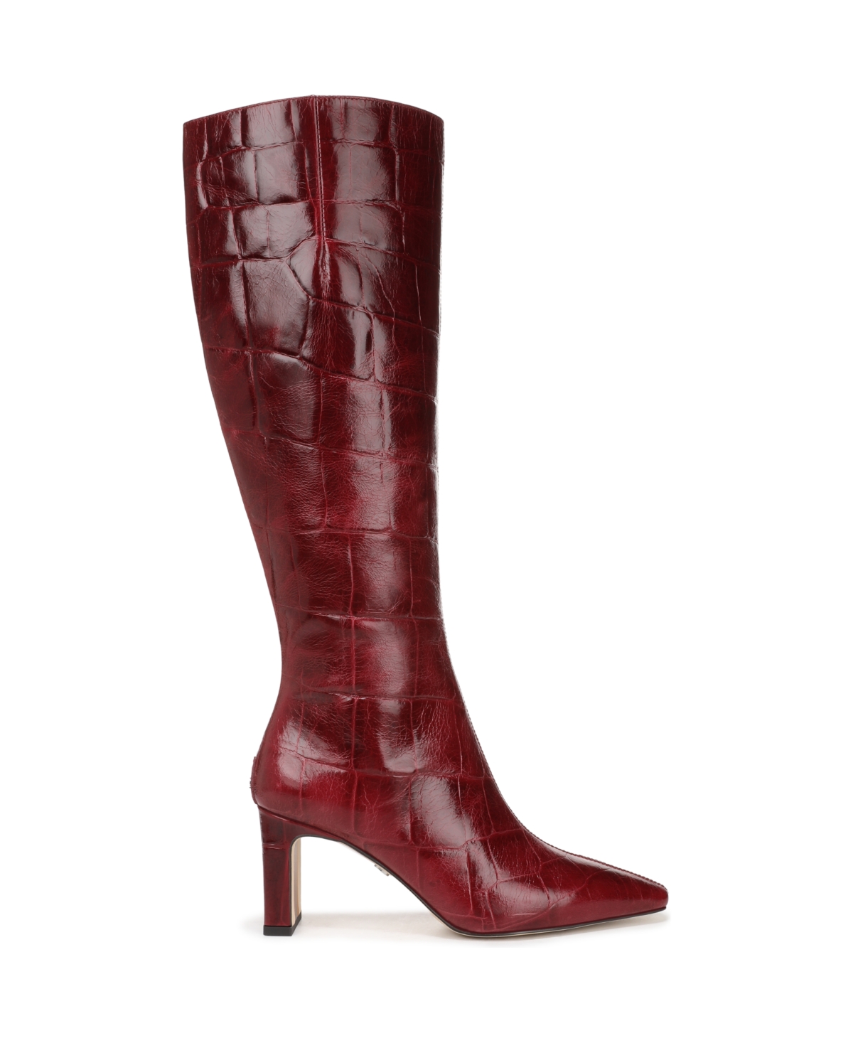 Sam Edelman Sylvia Snip-toe Knee-high Dress Boots In Burgundy