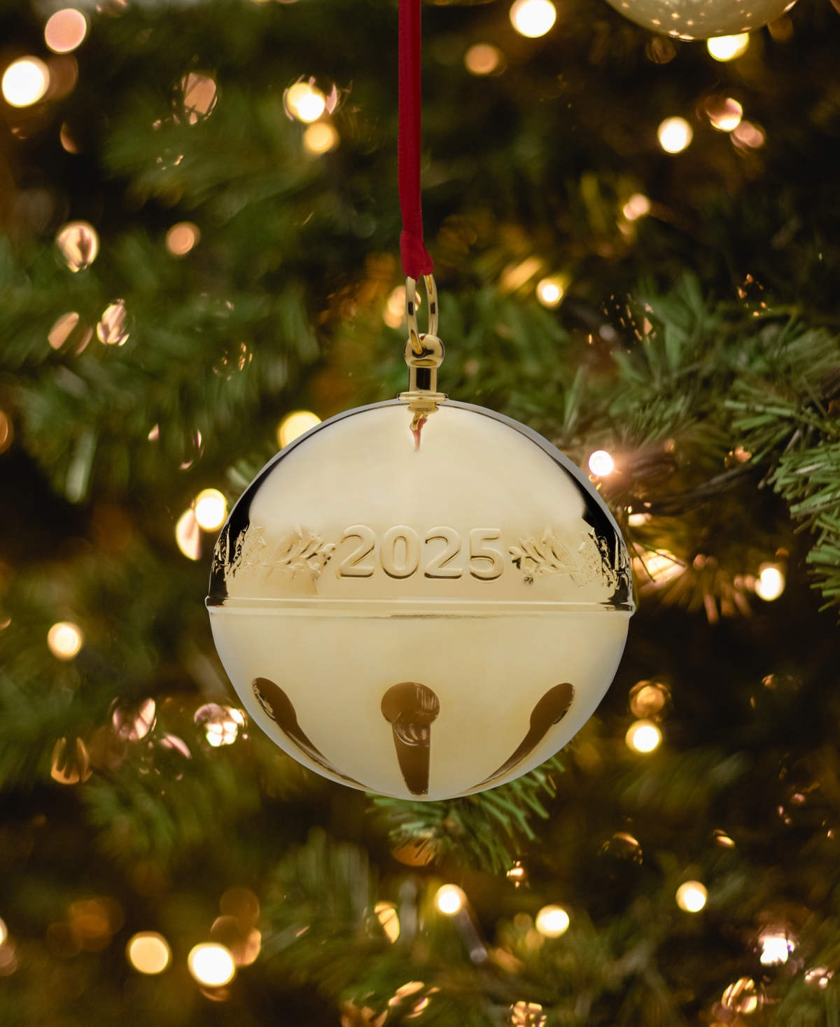 Wallace 2025 Gold-plated Sleigh Bell Ornament, 36th Edition In Gold