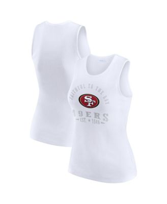 WEAR by Erin Andrews - Women's White San Francisco 49ers Ribbed Graphic Tank Top