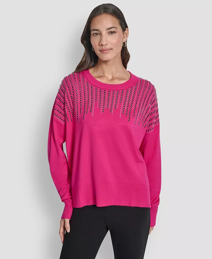 Women's Hotfix Fringe Long Sleeve Sweater