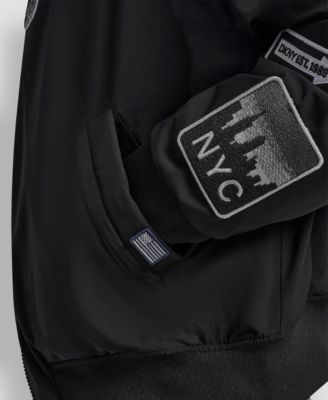 Women's Pins and Patches Long Sleeve Bomber Jacket