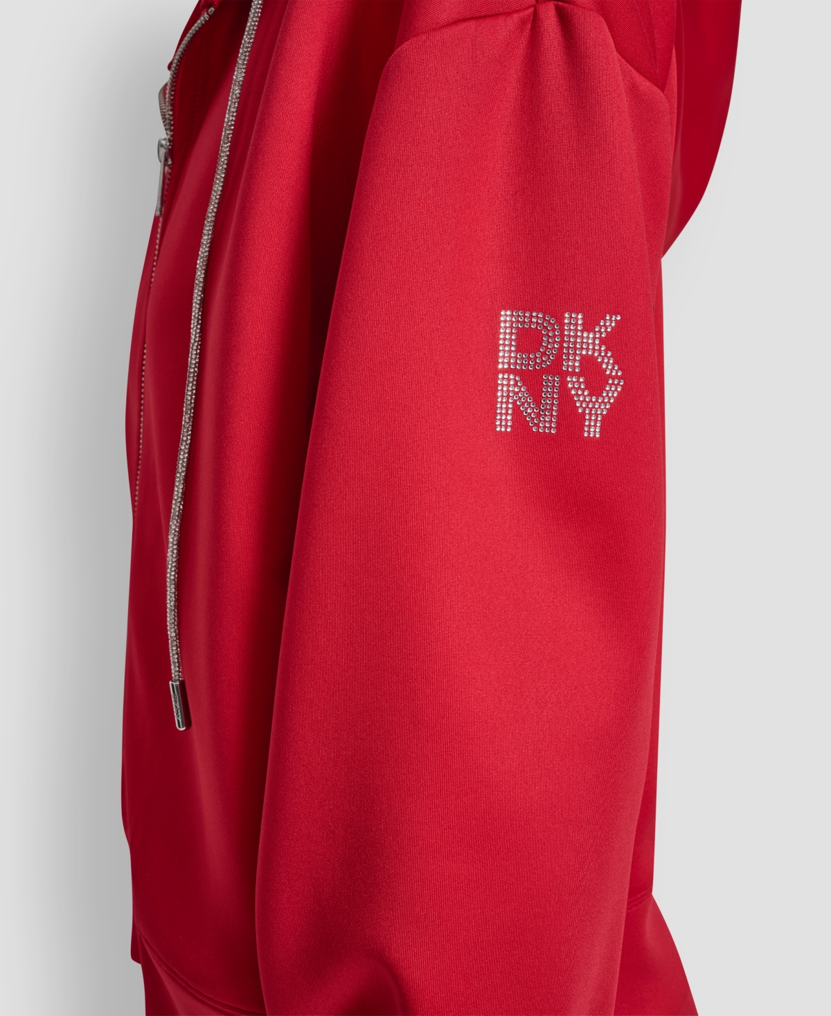 Dkny Women's Long-sleeve Scuba Zip-up Jacket In Red
