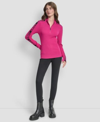 Women's Quarter Zip Mock Neck Sweater