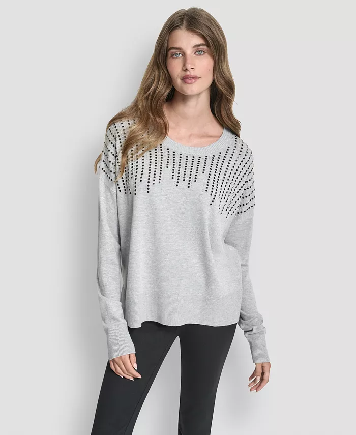 Women's Hotfix Fringe Long Sleeve Sweater - thumbnail 9