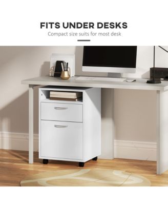 Rolling File Storage Cabinet Document Shelf Drawer Home Office