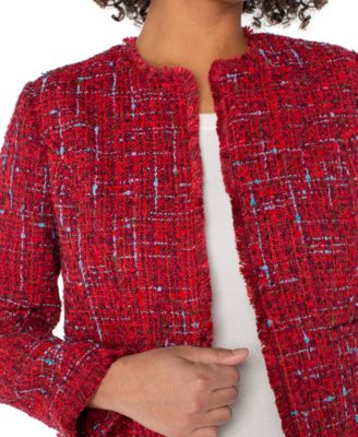 Fray Edge Collarless Jacket