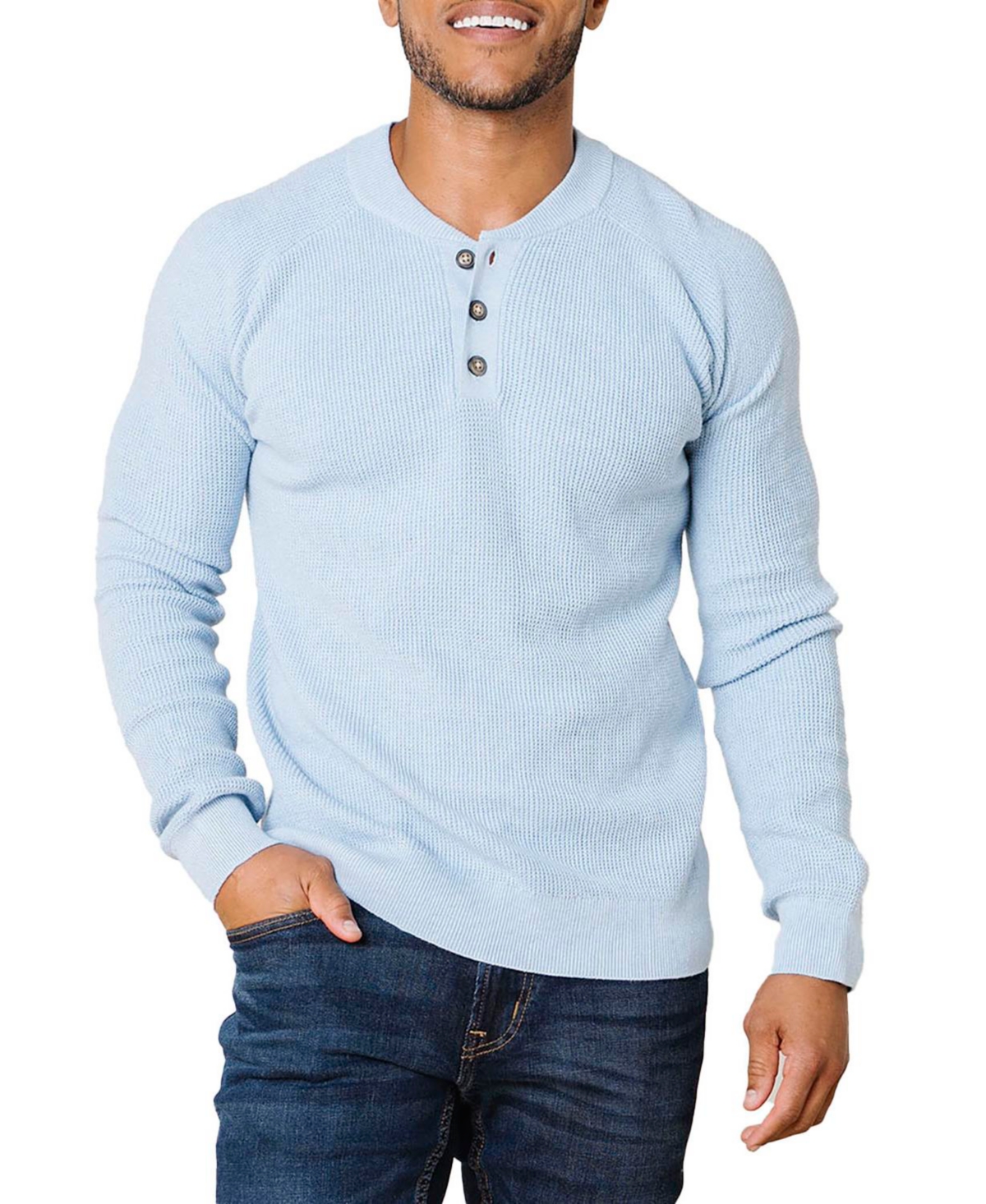 Hope & Henry Men's Organic Sweater Henley