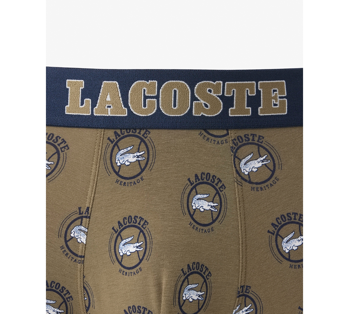 Lacoste Men's Regular-fit Logo Waistband Boxer Briefs In Brown