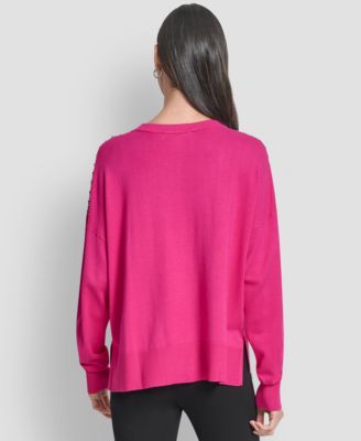 Women's Hotfix Fringe Long Sleeve Sweater