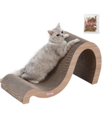 Kona 27" Modern Cardboard Double-Sided Wave Cat Scratcher with Catnip