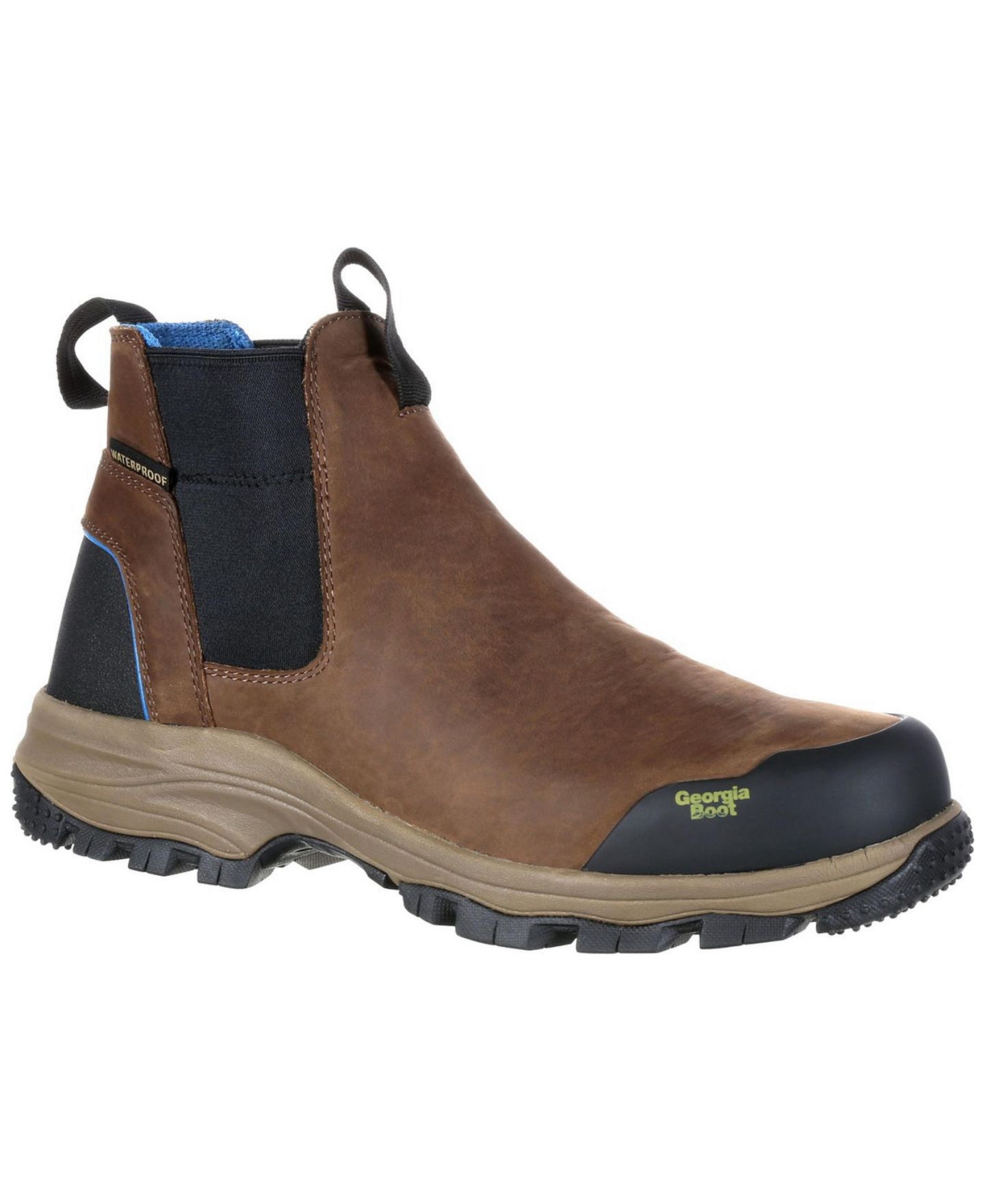 Мужские ботинки GEORGIA BOOT Collar Chelsea Waterproof Work Romeo Boot, цвет: Тёмный коричневый — фото 1