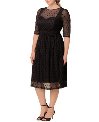 Plus Size Vita Mesh Cocktail Dress