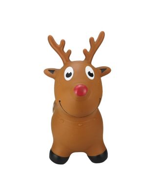 Inflatable Bouncy Ride-On Hopper W/ Pump - Reindeer