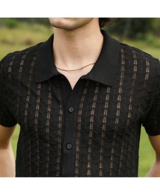 Men's Spear-Knit Slim-Fit Shirt
