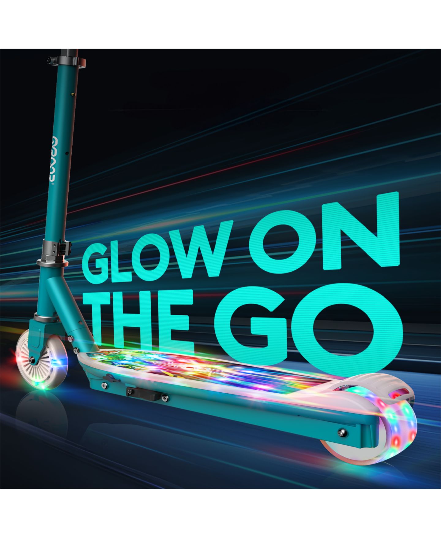 Детская игрушка Everyfun Electric Scooter with Adjustable Handlebar and LED Lights, Supports up to 110 lbs, Ages 5-10 — фото 4