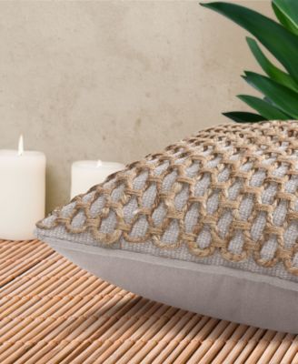 Jada Jute 2-Pc. Decorative Pillows Set, 18" x 18"