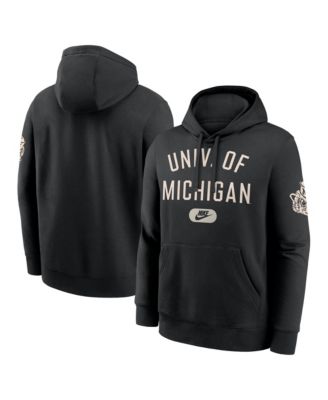 Nike - Men's Black Michigan Wolverines Fashion Club Pullover Hoodie