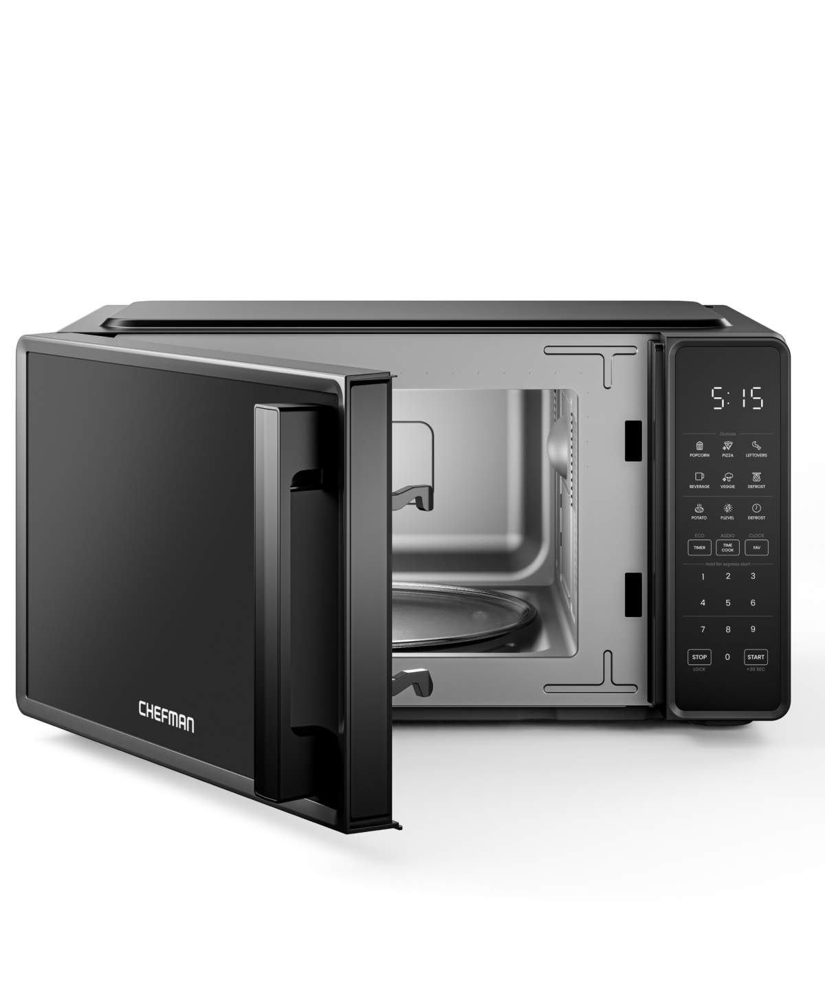 Chefman Countertop 0.7 Cu. Ft. Microwave Oven In Black