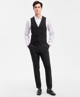 Men's Slim-Fit Techni-Cole Suit Separate Vest