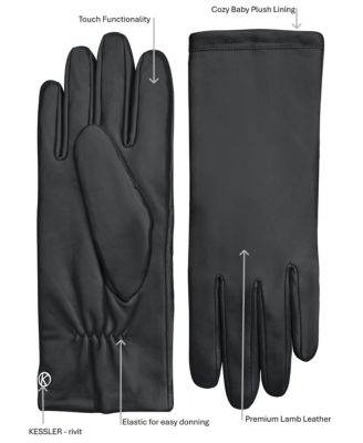 Women`s extra long Premium Lamb Leather Touchscreen Gloves "KEIRA"