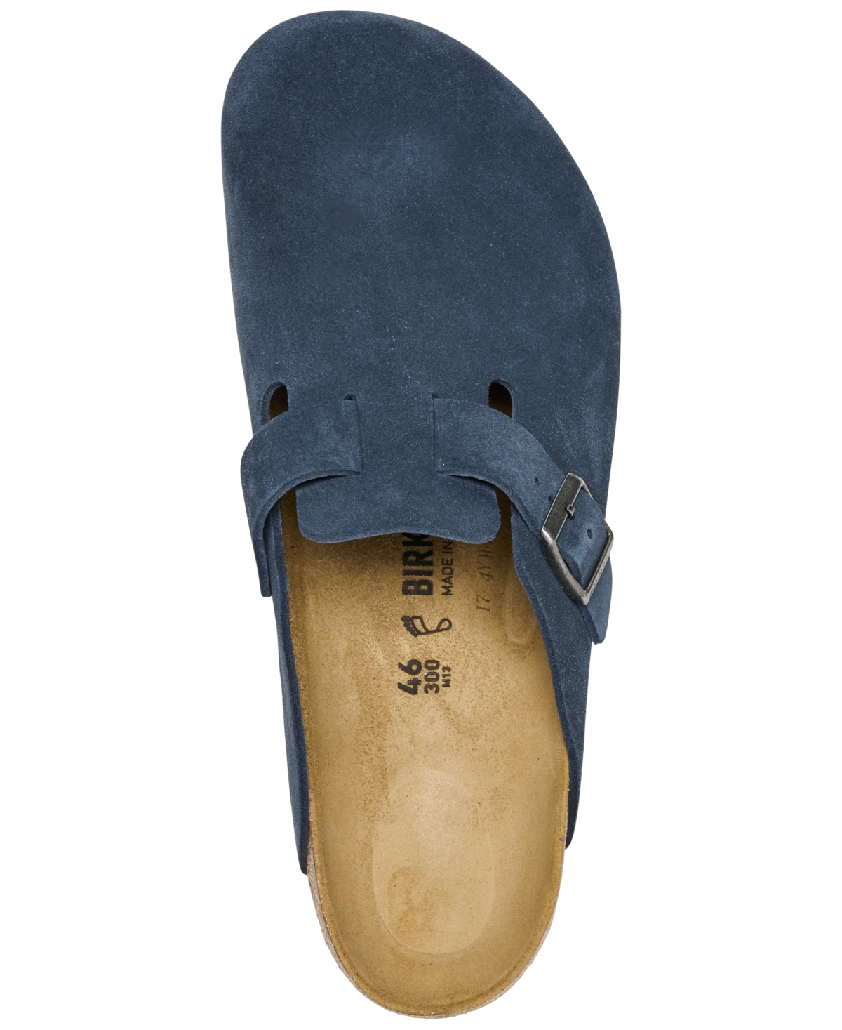 Birkenstock Men's Boston Suede Leather Birko-flor Clogs From Finish Line In Blue