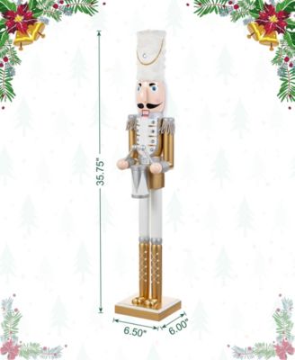 35.75" Wooden Christmas Soldier Nutcracker