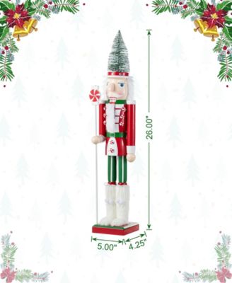 26" Wooden Christmas Tree Nutcracker