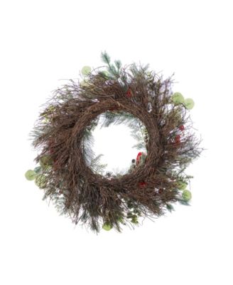 24" Christmas Magnolia Berry Wreath