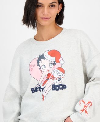 Juniors' Betty Boop Christmas Fleece Sweatshirt