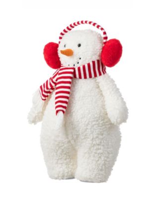17.75" Christmas Fabric Standing Snowman