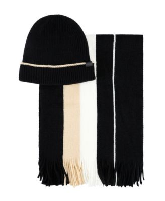 Kenneth Cole Reaction - Men's 2-Piece Beanie and Ribbon Scarf Set