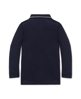 Little and Big Boys' Organic Long Sleeve Colorblock Jersey Polo