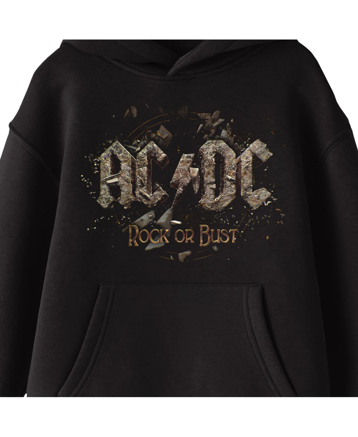 ACDC Logo Speaker Background Long Sleeve Youth Black