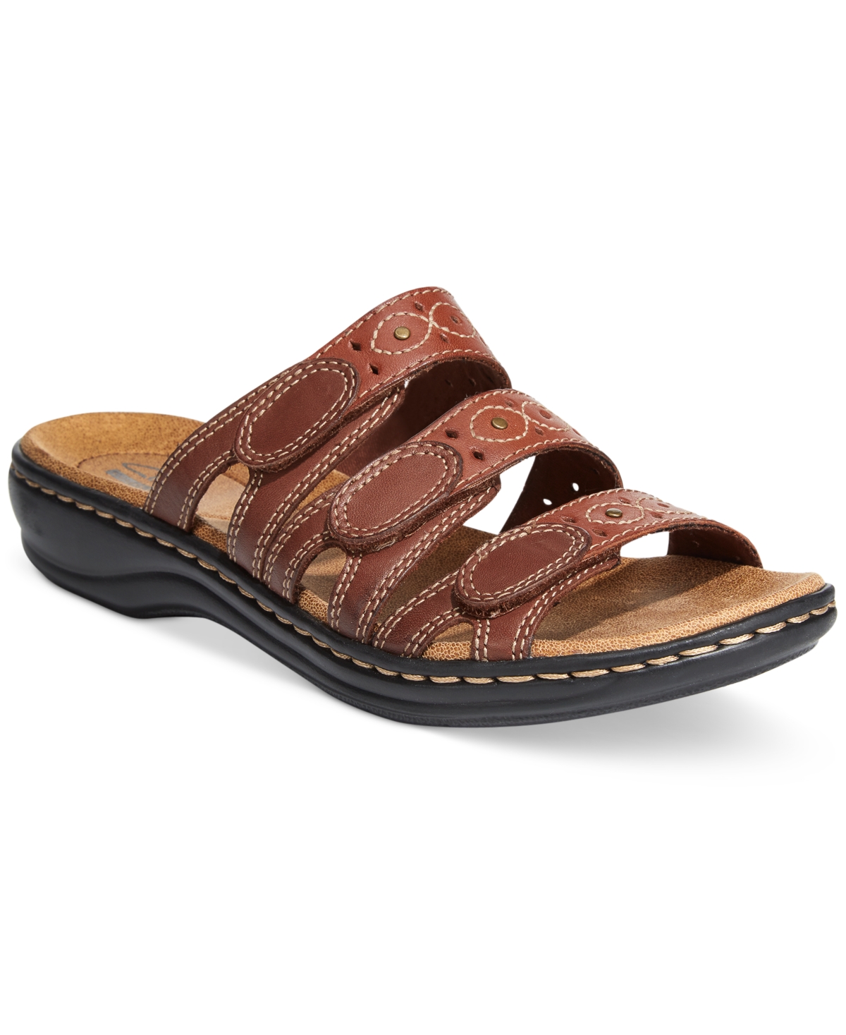 Clarks Collection Women's Leisa Cacti Q Flat Sandals In Brown Multi