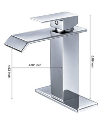 Waterfall Single Handle Single Hole Modern Drip-Free Lavatory RV Sink Bathroom Faucet