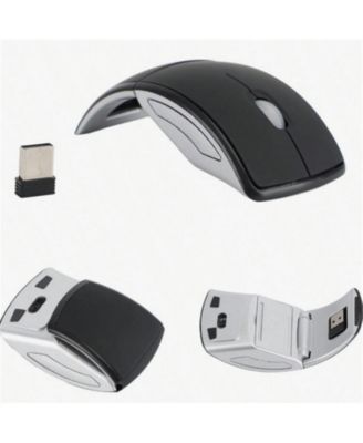 Wireless Foldable Arc Optical Mouse With USB Receiver