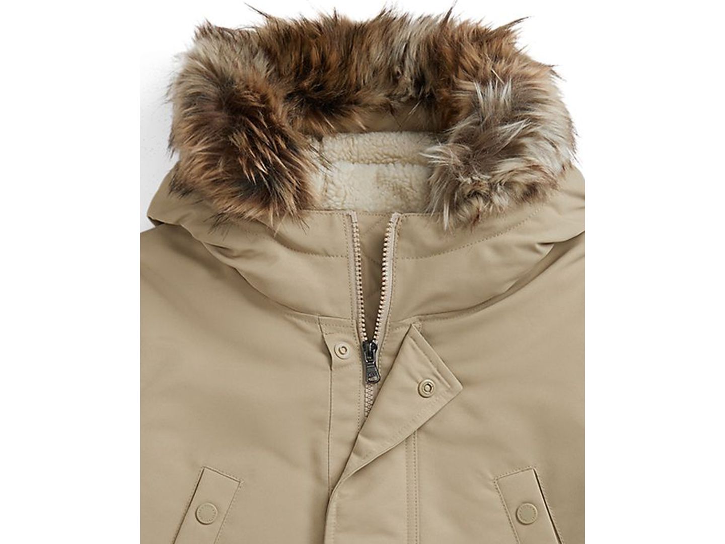 Куртка Polo Ralph Lauren Faux-Fur-Trim Down Parka для мальчиков, цвет: Хаки — фото 5