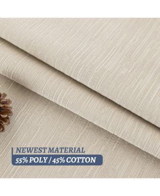 100% Blackout Cotton Blend Thermal Grommet Curtains, 2 Panels