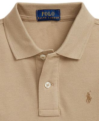 Toddler and Little Boys Cotton Mesh Long Sleeve Polo Shirt
