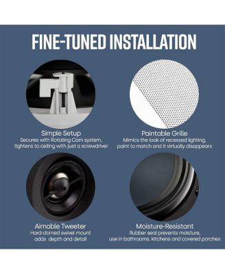 RC65i 2 Way In Wall Speakers - 8 Pack (White)